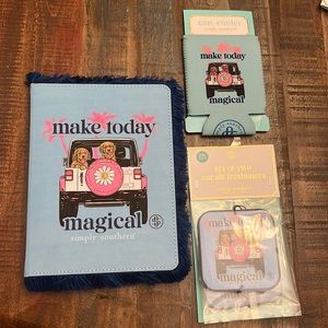 Simply Southern “Make Today Magical” Journal,  Can Cooler & Car Freshener New